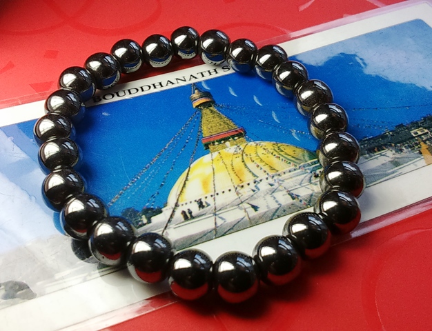 Đá Hematite hạt 8 ly